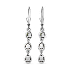 Natürlicher Chromdiopsid Ohrringe 925 Silber platiniert ca. 1.04 ct