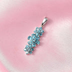 Blauer Apatit Anhänger 925 Silber platiniert ca. 2,31 ct.