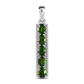 Natürlicher Chromdiopsid Anhänger 925 Silber platiniert ca. 0,98 ct.