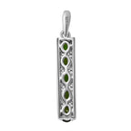 Natürlicher Chromdiopsid Anhänger 925 Silber platiniert ca. 0,98 ct.