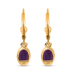 Natürliche, AA Marokkanischer Amethyst Ohrringe, 925 Silber Gelbgold Vermeil ca. 1.46 ct