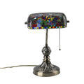 Mosaik Tischlampe, grün/rot