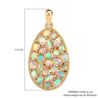 AA Natürlicher, äthiopischer Welo Opal Anhänger 925 Silber Gelbgold Vermeil ca. 3,38 ct.
