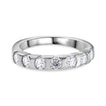 Moissanit Ring 925 Silber rhodiniert (Größe 17.00) ca. 0,74 ct