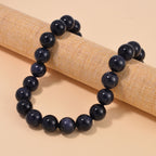 Blauer Sandstein flexiblel Halskette, Reiner Edelstahl ca. 1110.00 ct