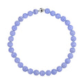 Blauer Spitze-Achat Halskette ca. 50 cm 925 Silber ca. 517,75 ct.
