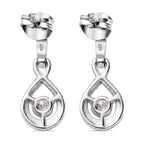 Moissanit Ohrringe 925 Silber platiniert ca. 0.46 ct