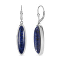 Lapislazuli Ohrringe 925 Silber rhodiniert ca. 23,75 ct.