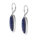 Lapislazuli Ohrringe 925 Silber rhodiniert ca. 23,75 ct.