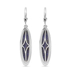 Lapislazuli Ohrringe 925 Silber rhodiniert ca. 23,75 ct.