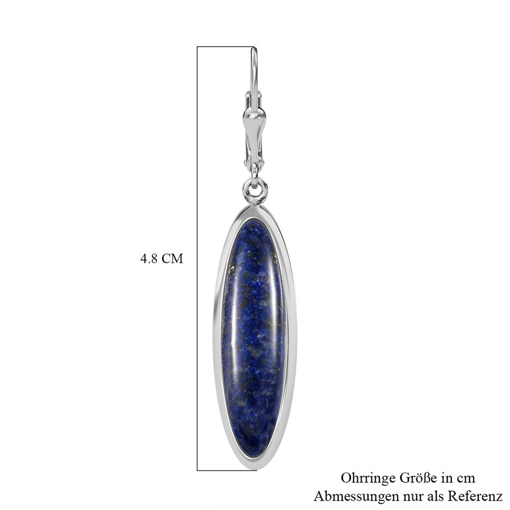 Lapislazuli Ohrringe 925 Silber rhodiniert ca. 23,75 ct.