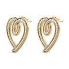 Moissanit Ohrringe 925 Silber Gelbgold Vermeil ca. 1,01 ct.