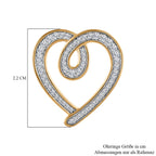Moissanit Ohrringe 925 Silber Gelbgold Vermeil ca. 1,01 ct.