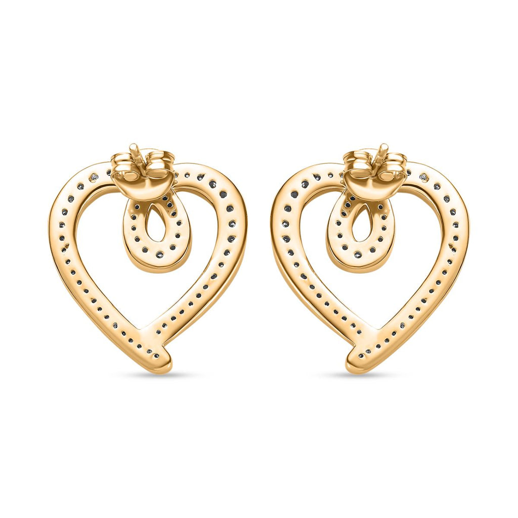 Moissanit Ohrringe 925 Silber Gelbgold Vermeil ca. 1,01 ct.