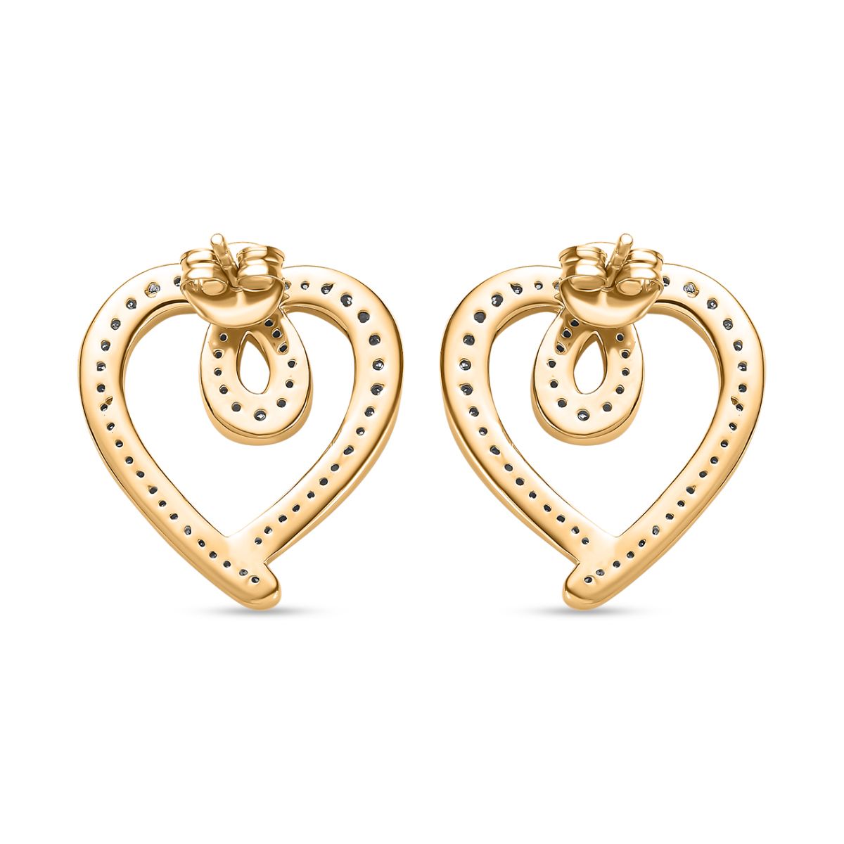 Moissanit Ohrringe 925 Silber Gelbgold Vermeil ca. 1,01 ct.