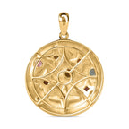 AA Mehrfarbiger-Turmalin Anhänger, 925 Silber Gelbgold Vermeil ca. 0.69 ct