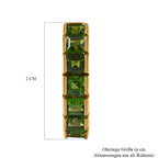 AA Natürliche Chromdiopsid Ohrringe, 925 Silber Gelbgold Vermeil, ca. 2.24 ct