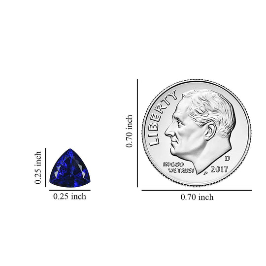 AAAA Tanzanite Trillion 6.5 Faceted Cut, 1.00 ct