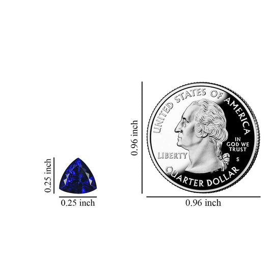 AAAA Tanzanite Trillion 6.5 Faceted Cut, 1.00 ct