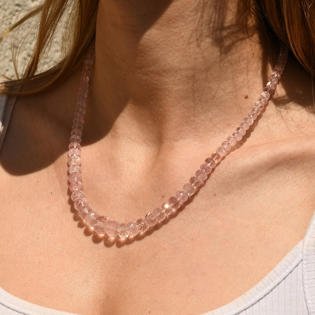 Iliana AAA Morganit Halskette ca. 45 cm 750 Gold ca. 155,00 ct.