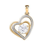 Moissanit Anhänger 925 Silber Gelbgold Vermeil ca. 0,75 ct.