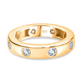 Moissanit Ring 925 Silber Gelbgold Vermeil (Größe 16.00) ca. 0,83 ct