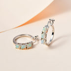 AA Natürlicher, äthiopischer Welo Opal Ohrringe 925 Silber platiniert ca. 0.79 ct