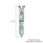 AA Natürlicher, äthiopischer Welo Opal Ohrringe 925 Silber platiniert ca. 0.79 ct