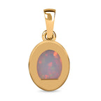 AA Natürlicher, äthiopischer Welo Opal Anhänger 925 Silber Gelbgold Vermeil ca. 1,21 ct.