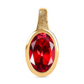Synthetischer Padparadscha-Saphir Anhänger, ca. 7,04 ct.