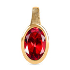 Lab Created Padparadscha-Saphir Anhänger 925 Silber Gelbgold Vermeil ca. 7,04 ct.