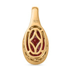 Lab Created Padparadscha-Saphir Anhänger 925 Silber Gelbgold Vermeil ca. 7,04 ct.