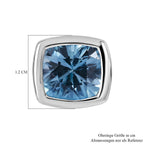 AA Blauer Zirkon Ohrringe 925 Silber rhodiniert ca. 1,83 ct.