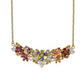 Multi-Edelstein-Halskette 45 cm- 7,69 ct.