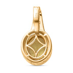 AAA Ouro Verde-Quarz, Weißer Zirkon Anhänger 925 Silber Gelbgold Vermeil ca. 4.41 ct