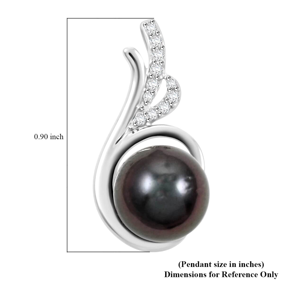 ILIANA zertifizierter und geprüfter AAA Tahiti 8,5-9mm Perle und SI Diamant Anhänger in 750 Weißgold