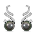ILIANA AAA Tahiti Perle und SI Diamant-Ohrringe, 750 Weißgold