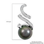 AAA Tahiti Perle, Weißer Diamant Ohrringe 750 Gold Standard