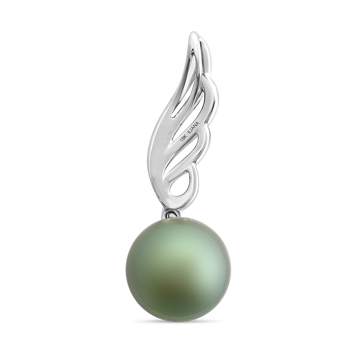 AAA Tahiti Perle (9.5-10 mm) Anhänger 750 Weiß Gold