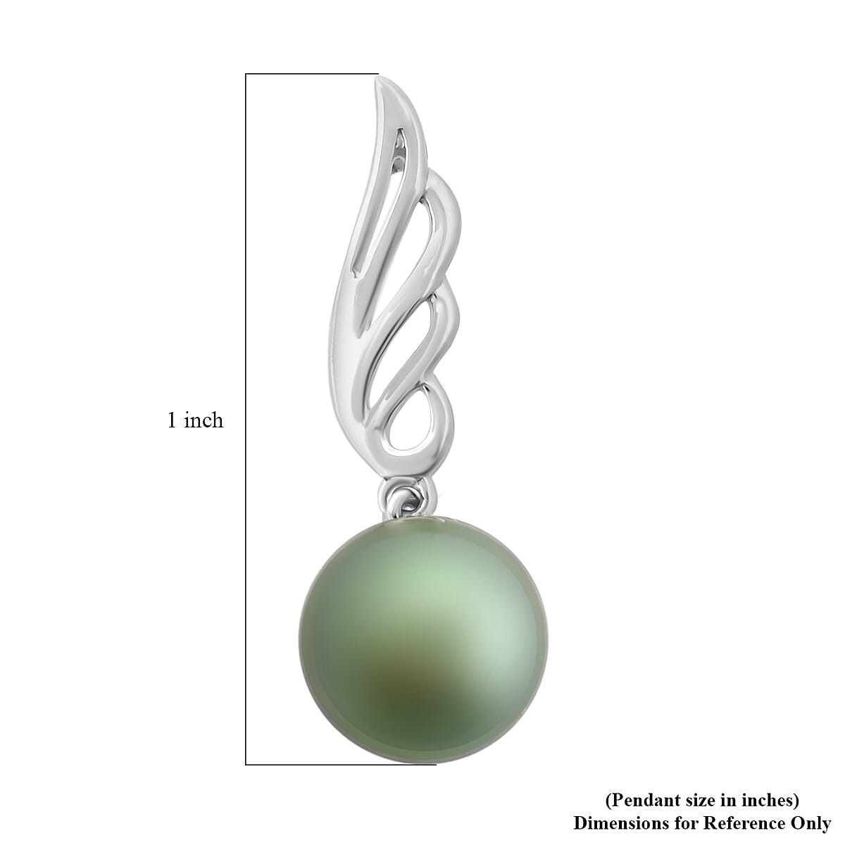 AAA Tahiti Perle (9.5-10 mm) Anhänger 750 Weiß Gold