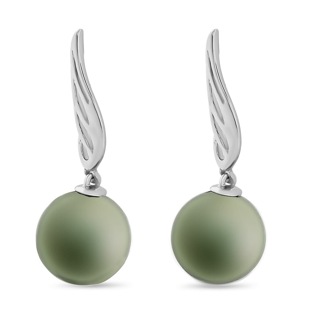 AAA Tahiti Perle (8.5-9 mm) Ohrringe 750 Weiß Gold