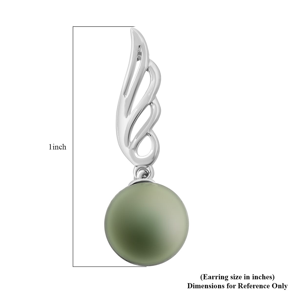 AAA Tahiti Perle (8.5-9 mm) Ohrringe 750 Weiß Gold