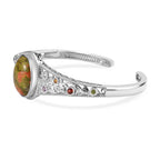 Unakite, mehrfarbiger Edelstein in Frühlingsfarben Armreif ca. 19 cm Messing  ca. 18.57 ct