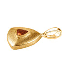 AA Salamanca Feueropal Anhänger 925 Silber Gelbgold Vermeil ca. 0.28 ct