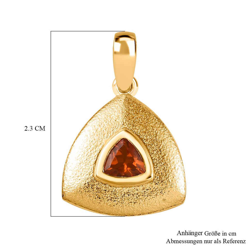 AA Salamanca Feueropal Anhänger 925 Silber Gelbgold Vermeil ca. 0.28 ct