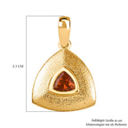 AA Salamanca Feueropal Anhänger 925 Silber Gelbgold Vermeil ca. 0.28 ct