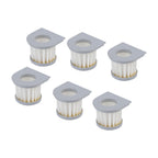 Ersatzfilter-Set (6 Stück) - Weiß/Grau, 3.6x4.7x4.7 cm, Hochwertige PET-Staubsaugerfilter für optimale Reinigungsleistung