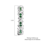 Grüner Zirkonia Ohrringe, 925 Silber