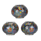 Handgefertigte Mosaikglaslampe im orientalischen Stil mit 3 Kugeln, 56 x 34 x 15, Sonnen