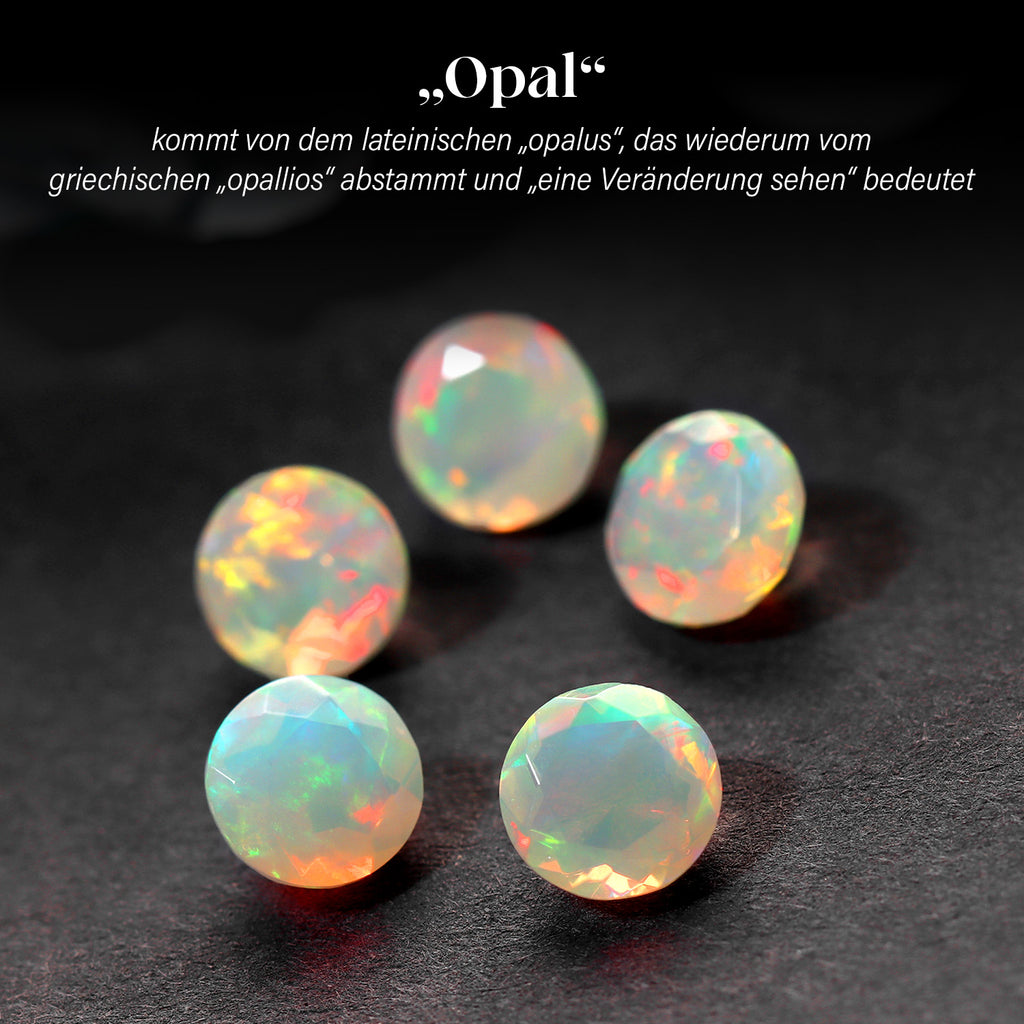 AA Natürlicher, äthiopischer Welo Opal, Weißer Zirkon Ohrringe 925 Silber Gelbgold Vermeil ca. 0,36 ct.